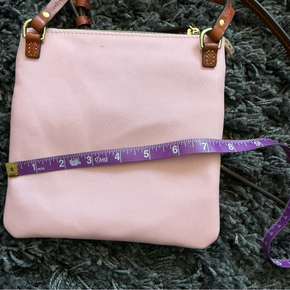 Dooney & Bourke Nylon North South Triple Zip Crossbody in Light Pink - Picture 10 of 12